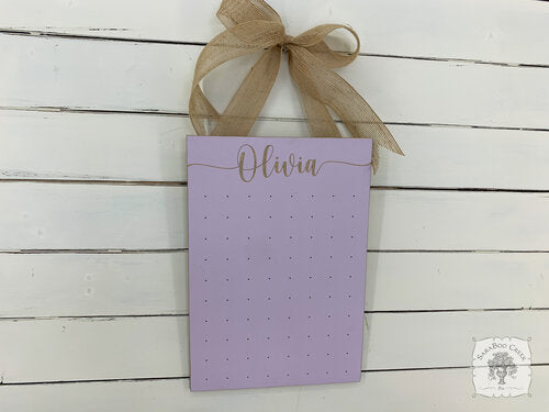 Custom Engraved Hanging Earring Holder - Personalized Earring Organizer with Name or Word