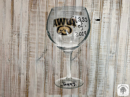 Hand Painted Glasses - Custom School Drinkware; Personalized Grad Gift