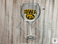 Hand Painted Glasses - Custom School Drinkware; Personalized Grad Gift