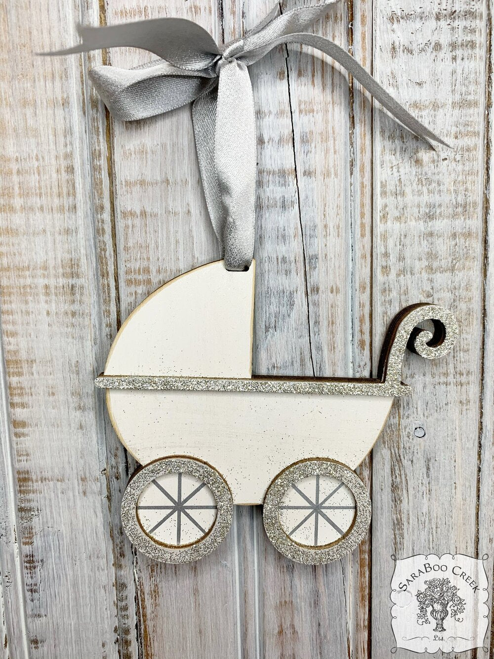 Baby Buggy / Stroller Ornament - Personalized Baby's First Christmas Ornament