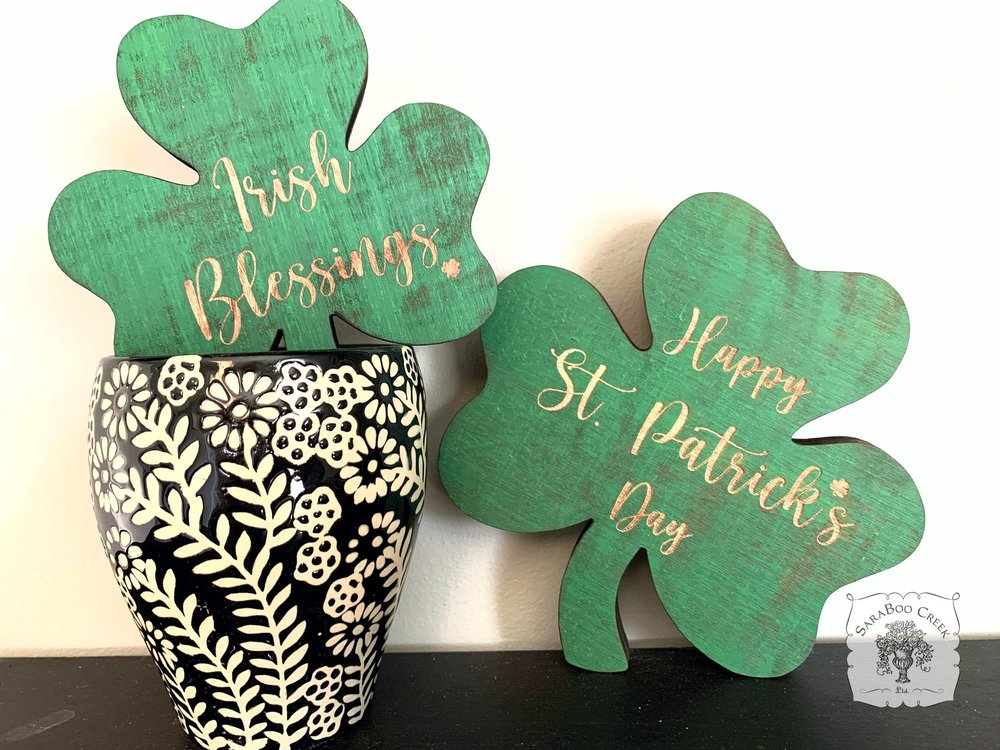 Rustic Shamrock Sitters