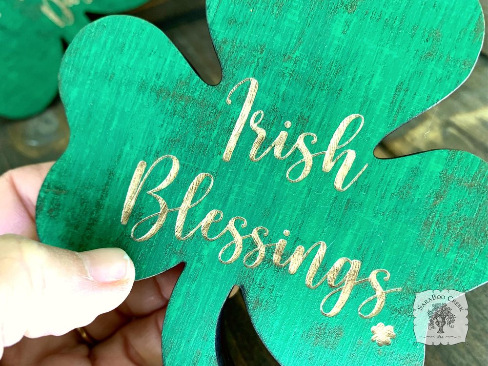 Rustic Shamrock Sitters