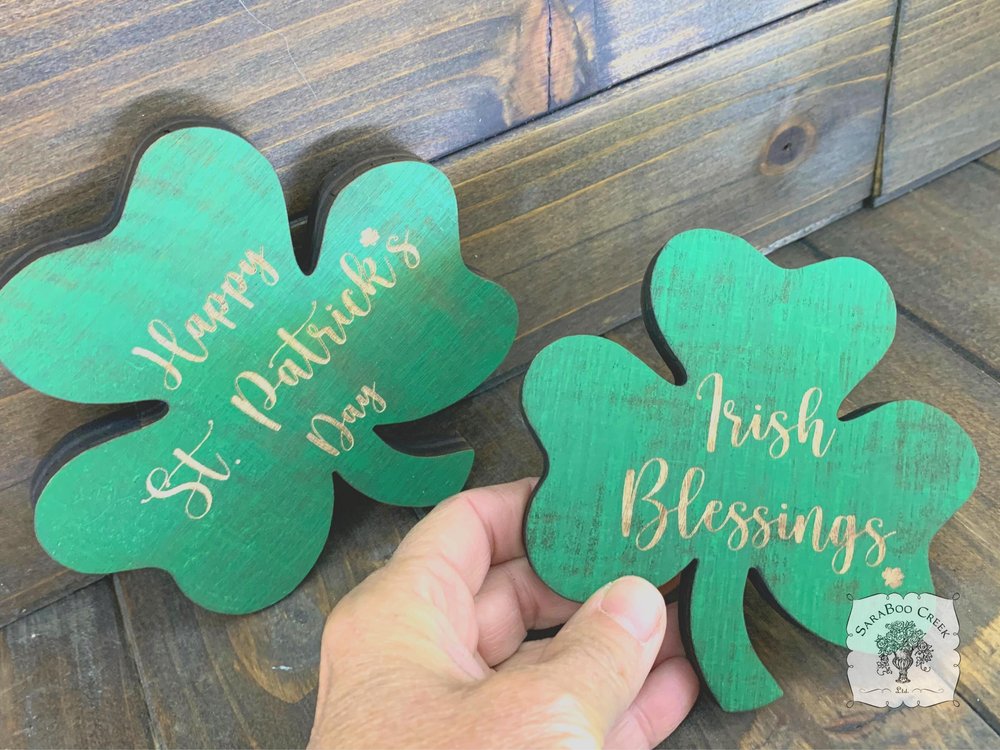 Rustic Shamrock Sitters