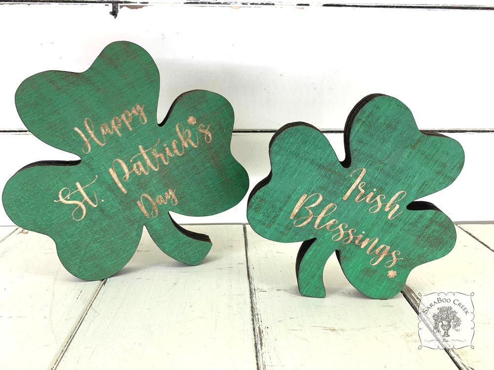 Rustic Shamrock Sitters